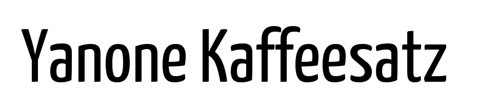 Yanone Kaffeesatz cкачати шрифт безкоштовно